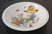 Vintage  Porcelain Child   Plate  Little Gardener