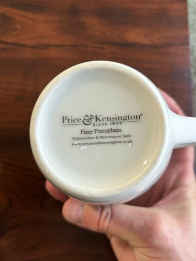 Price & Kensington Back To Front fine White China Badger Mug