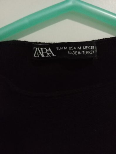 Zara black short sleeve dress