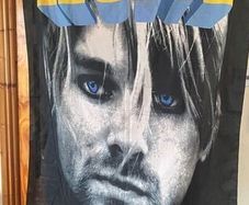 Nirvana Kurt Cobain Large Flag Banner Wall Door Ceiling Hanging Music Memorabilia