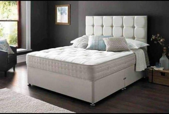 New Stylish Double 4ft, 4ft6, King 5ft And 6ft Superking Sizes Divan Beds Instock. Drawers And Optional Tufted Mattresses Available. Free Delivery