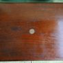 Antique 1800s Wood Folding Portable Travel Writing Lap Desk Campaign Box Case Key Image 6