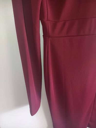 ASOS Burgundy Dress with Tie-neck.