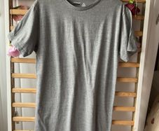 tshirt grey longline Topman tshirt small