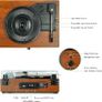 FREE EXPRESS SHIPPING Bluetooth Vinyl Record Player,3-Speed Turntable with Stereo Speakers Vintage Phonograph Record Player, with RCA Line Out AUX in Headphone Jack Image 3