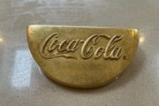 Coca Cola Brass Embossed Pub Gun Dispenser plaque