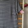 dress street one navy & white striped dress size 38(12) Image 6