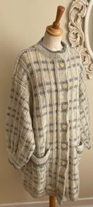 Cyril Cullen Irish Hand-knit Retro Cardigan/coat Size Large