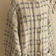 Cyril Cullen Irish Hand-knit Retro Cardigan/coat Size Large