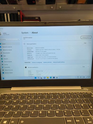 Lenovo ThinkBook14-IIL 20 SL Laptop - Intel Core i7-1065G7 (10th Gen), 8GB Ram | 500GB SSD, Windows 11 Pro, Intel IRIS Plus Graphics