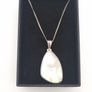 925 Vintage sterling silver necklace with MOP pendant Image 10