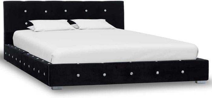 _Upholstered bed: velvet bed, frame double bed, slatted frame, multiple choices
