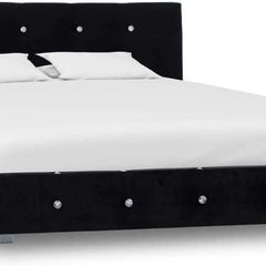 _Upholstered bed: velvet bed, frame double bed, slatted frame, multiple choices