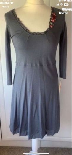 tunic  dress Avoca size (2) 12 Bnwt grey neck detail