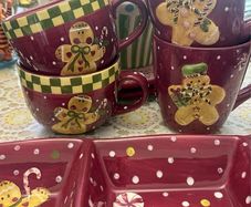 Christmas Gingerbread Men mugs