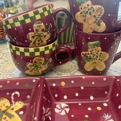 Christmas Gingerbread Men mugs