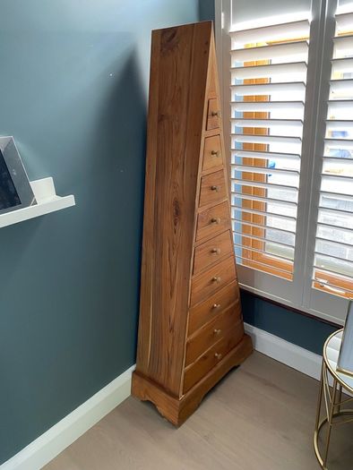 Unique Solid Hardwood Pyramid Chest of Drawers