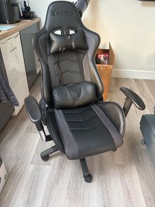 X-Rocker Ergonomic Gaming Chair Black and Grey Mesh
