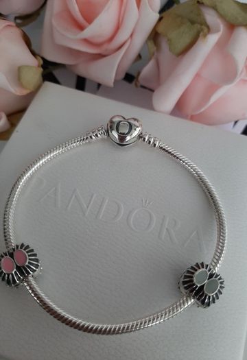 Brand new genuine Pandora sterling silver charm clips