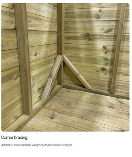8x6 Premium Pressure Treated Timber Pent Garden