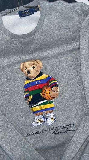 Ralph Lauren Polo Bear Sweatshirt Basketball-Themed Small Heater Design