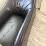 leather reading chair and footrest Image 3