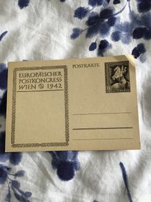 Rare/Genuine World War 2 Memorabilia - 1942 German postcard (unused)