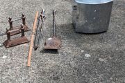 Art Deco Chromed Coal Bucket and Companion Set