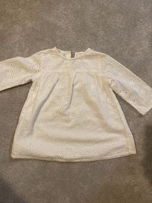 Mango baby girl white dress 9-12 m 80 cm.
