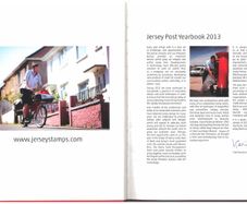 2013 Jersey Stamp Year Book (hardback) issued by Jersey Post includes with 28 images of contents