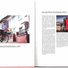 2013 Jersey Stamp Year Book (hardback) issued by Jersey Post includes with 28 images of contents
