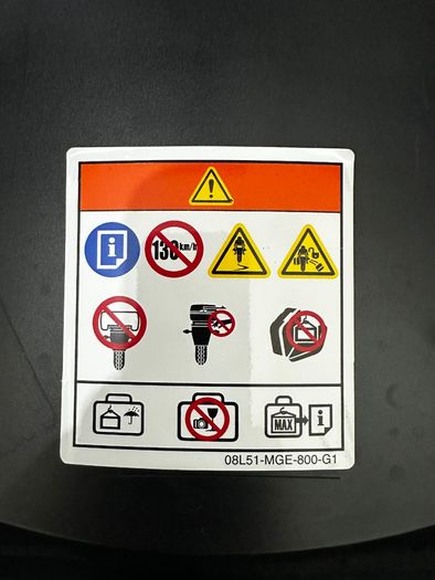 Honda SH125I 38 Litre Top Box -Black- Genuine Part - Brand New