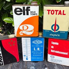 Vintage Oil Tin Collection - Set Of Five