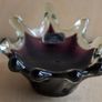 Newgrange purple inksplash glass candleholder bowl 22cm Image 6