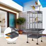 63-Inch Wrought Iron Bird Cage with Rolling Stand :AVAILABLE FOR PICK UP Image 3