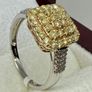 Gold SGL Certified - Natural Yellow Diamond & White Diamond Ring in 9K Yellow & White Gold 1.00 Ct. Image 9