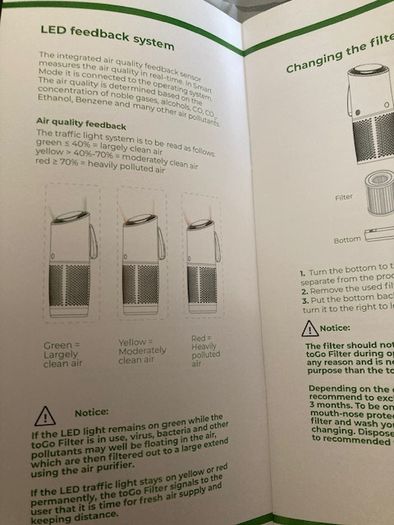 Air Purifier - Portable & rechargable