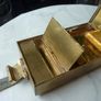Vintage Art Deco Park Lane (L.S. Mayer) Gold-Tone Vanity Purse/Cigarette Case. Mesh Wristlet. Image 7