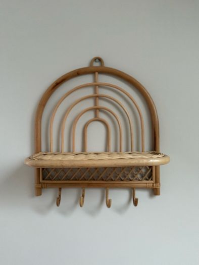 Handcrafted Rattan Rainbow Shelf