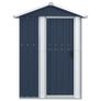 Garden Shed Anthracite 126x97.5x177 cm Galvanised Steel Image 3