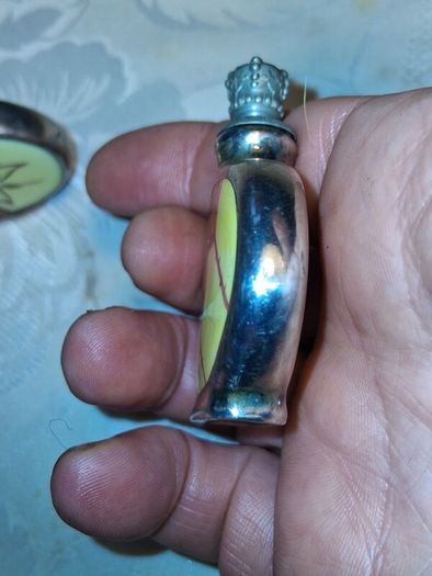 2 X Art Deco Sterling Perfume Bottles