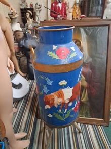 Vintage Hand Painted Milk Churn