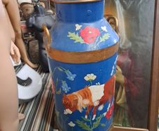 Vintage Hand Painted Milk Churn