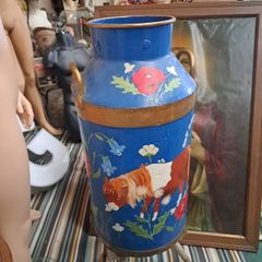 Vintage Hand Painted Milk Churn