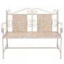Garden Bench 115 cm Steel Vintage White Image 6