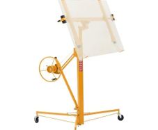 3353mm Drywall Lift, Heavy-Duty 68 kg Sheetrock Hoist with Adjustable Telescoping Arm, Lockable Wheels