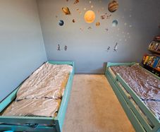 Two Kids Single Beds Turquoise