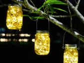 Solar Lights Garden - 3 Pack Solar Mason Jar Lights 30 Led Water-Proof Outdoor Fairy Lights Indoor/Outdoor Hanging Lantern for Garden Wedding Christmas Decorative Lighting (Warm White)