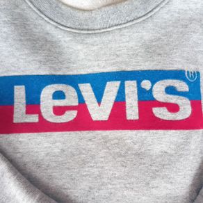 ladies jumper. LEVIS grey crop sweatshirt. Size small