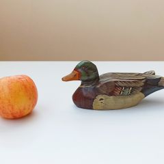 Wooden hand painted duck  H 7cm
